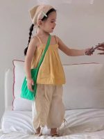 【90-150】トップスorパンツorセットアップ 女の子 無地 ルーズ - 画像 (5)