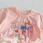 【73-120】半袖Ｔシャツ ベビー チュール フリル プリント - 画像 (4)