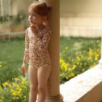 【90-150】水着 フロントジップ 長袖 花柄 かわいい - 画像 (14)