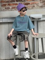 【90-150】半袖Tシャツorショートパンツ 男の子 デニム レトロ - 画像 (6)