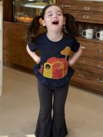 【90-150】半袖Tシャツorパンツ 女の子 カートゥーン フリル - 画像 (3)