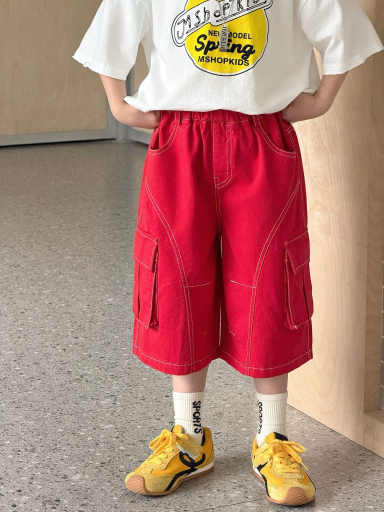 【90-160cm】ショートパンツ 男の子 ワイドレッグ カーゴパンツ