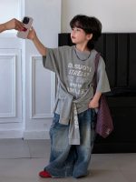 【100-150】Tシャツ デザイン感 半袖 ファッション - 画像 (4)