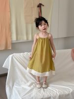 【90-140】ワンピース 女の子 レース 切り替え