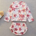 【100-140】水着 フリル 長袖 ファッション スイムウェア - 画像 (10)