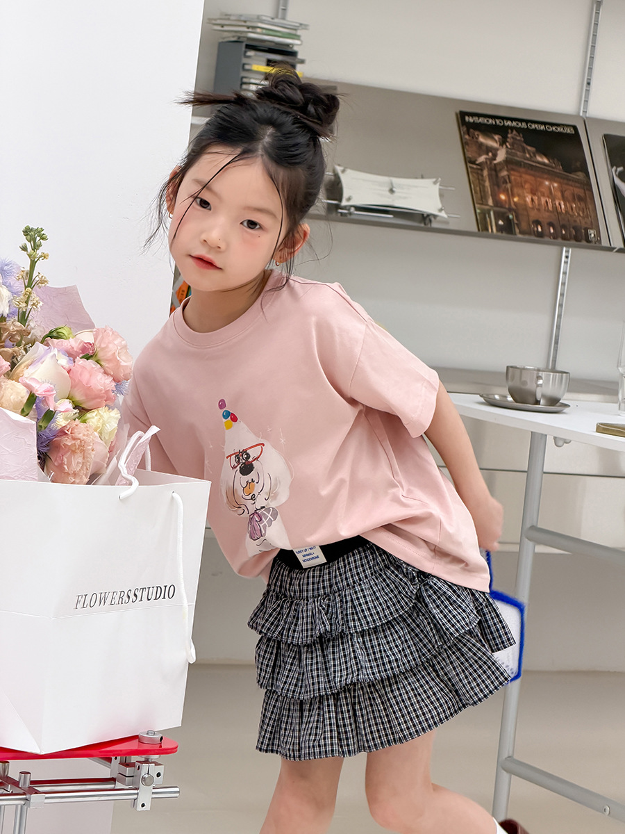 O1CN01mTU8tk1fZDJPeaAdu_2204524020-0-cib.jpg 【90-160】半袖Tシャツ 女の子 動物柄 カートゥーン 着せやすい - 画像 (1)