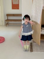 【90-140】トップス 女の子 ノースリーブ チェック柄 切り替え - 画像 (4)
