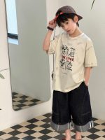 【100-160】半袖Tシャツ キッズ カートゥーン グラフィティプリント 週末のお出かけ - 画像 (6)