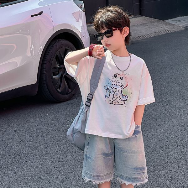 【90-160cm】半袖Ｔシャツ 男の子 カートゥーン トレンド