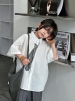 【100-150】シャツ ゆったり 配色 ネクタイ柄 カジュアル - 画像 (6)
