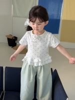 【90-140】半袖Ｔシャツ 女の子 ドット柄 フリル - 画像 (5)
