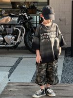 【90-150】半袖Tシャツorパンツ 男の子 カモフラ トレンド - 画像 (4)