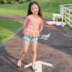 【90-140】水着 フリル リボン付き かわいい スイムウェア - 画像 (5)