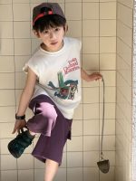 【100-160】ノースリーブTシャツ キッズ かわいいカートゥーン柄 動きやすさ抜群 - 画像 (4)