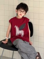 【100-160】ノースリーブTシャツ 夏 キッズ ペガサスプリント デイリーカジュアル - 画像 (3)