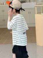 【100-160】キッズTシャツ 半袖 ボーダー アルファベット 可愛い - 画像 (6)