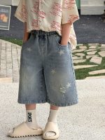 【90-160】ショートパンツ 男の子 デニム 柔らかい - 画像 (3)