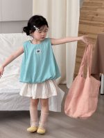 【90-140】ベスト 女の子 無地 ゆったり かわいい - 画像 (3)