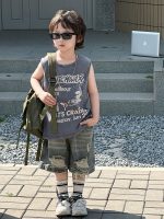 【90-150】ベストorショートパンツ 男の子 クール ストリート風 - 画像 (3)