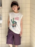 【100-160】ノースリーブTシャツ キッズ かわいいカートゥーン柄 動きやすさ抜群 - 画像 (6)