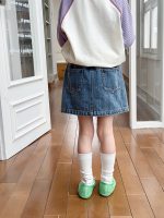 【100-170】デニムスカート 女の子 トレンド 合わせやすい - 画像 (4)