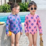 【90-140】水着 かわいい ハーフジッパー スイムウェア - 画像 (4)