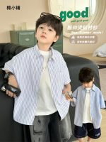 【90-120】シャツ 男の子 ストライプ ルーズ ファッション - 画像 (2)