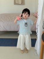 【90-140】キュロット 女の子 無地 レース ワイドパンツ - 画像 (3)