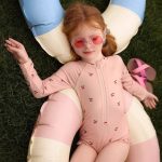 【90-150】水着 フロントジップ 長袖 花柄 かわいい - 画像 (8)