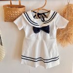 【90-140】水着 セーラー かわいい スイムウェア - 画像 (6)