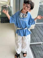 【90-160】半袖Tシャツ 男の子 ウォッシュド 英字 - 画像 (4)