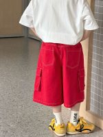 【90-160】ショートパンツ 男の子 ワイドレッグ カーゴパンツ - 画像 (4)
