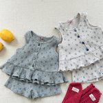 【80-130】セットアップ 女の子 花柄 フリル ニット - 画像 (5)