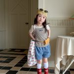 【80-130】ショートパンツ 女の子 ストライプ カジュアル - 画像 (3)