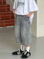 【90-160】ショートパンツ 男の子 ストライプ ジーンズ - 画像 (6)