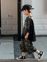 【90-150】半袖Tシャツorパンツ 男の子 カモフラ トレンド - 画像 (6)