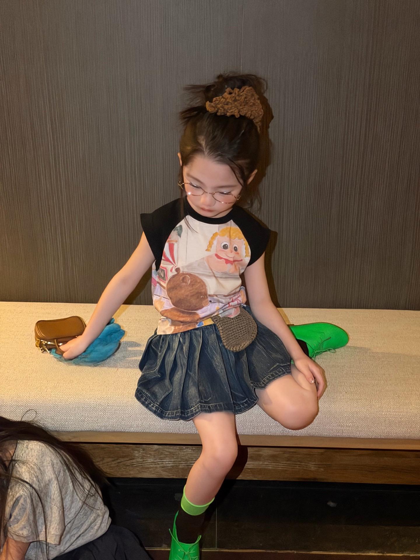 O1CN01vPsJph282LkgY3LrY_2217733997874-0-cib-1.jpg 【90-150】半袖Tシャツ or スカート 女の子 おしゃれ カートゥーン - 画像 (1)