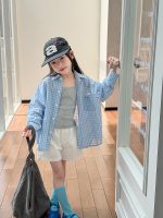 【100-170】シャツ 女の子 チェック柄 日焼け防止 - 画像 (5)