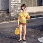 【90-140】水着 ストライプ フリル おしゃれ - 画像 (10)