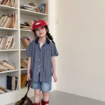 【80-130】半袖 シャツ 女の子 刺繍 ファッション - 画像 (5)