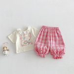 【73-120】パンツ ベビー 女の子 フリルデザイン ゆったり - 画像 (5)