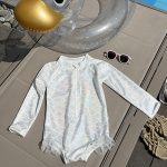 【90-140】水着 女の子 長袖 UVカット 速乾 マーメイド柄 スイムウェア - 画像 (4)