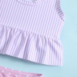 【9ヵ月-4歳】水着 ストライプ ドット柄 スイムウェア - 画像 (4)