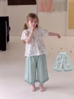【90-140】パンツ 女の子 無地 フリル ストレートパンツ