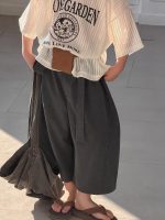 【100-150】ショートパンツ 無地 ゆったり 夏新作 - 画像 (2)