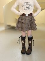 【100-170】ミニスカート 女の子 韓国風 ガーリー チェック柄 - 画像 (4)
