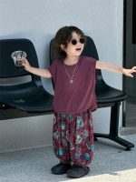 【90-150】半袖Tシャツ 男の子 バットスリーブ トレンド - 画像 (4)