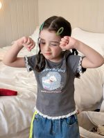 【90-150】半袖Tシャツ 女の子 カートゥーンフ 履きやすい