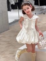 【90-150】ワンピース 女の子 セーラーカラー リボン かわいい - 画像 (3)