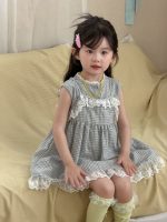 【90-140】ベストorキャミソールワンピース 女の子 レースフリル スウィート - 画像 (2)
